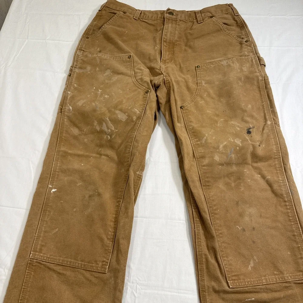PANTS Carhartt MEN 36X36 Double Knee Carpenter LOOSE‎ ORIGINAL FIT  B136-BRN